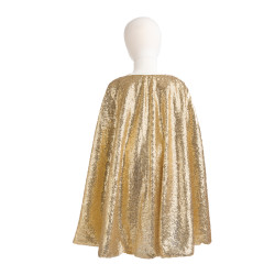Cape de princesse sequins or 5/6 ans - Great Pretenders