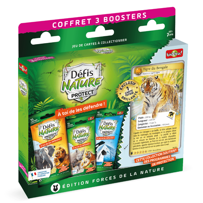 Coffret 3 Booster Défis Nature Protect : Tigre - Bioviva