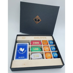 Coffret belote en carton - 90 Jetons - Jeux Chavet