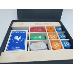 Coffret belote en carton - 90 Jetons - Jeux Chavet