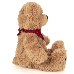 Peluche Ours Curtis avec foulard rouge 30 cm - Hermann Teddy