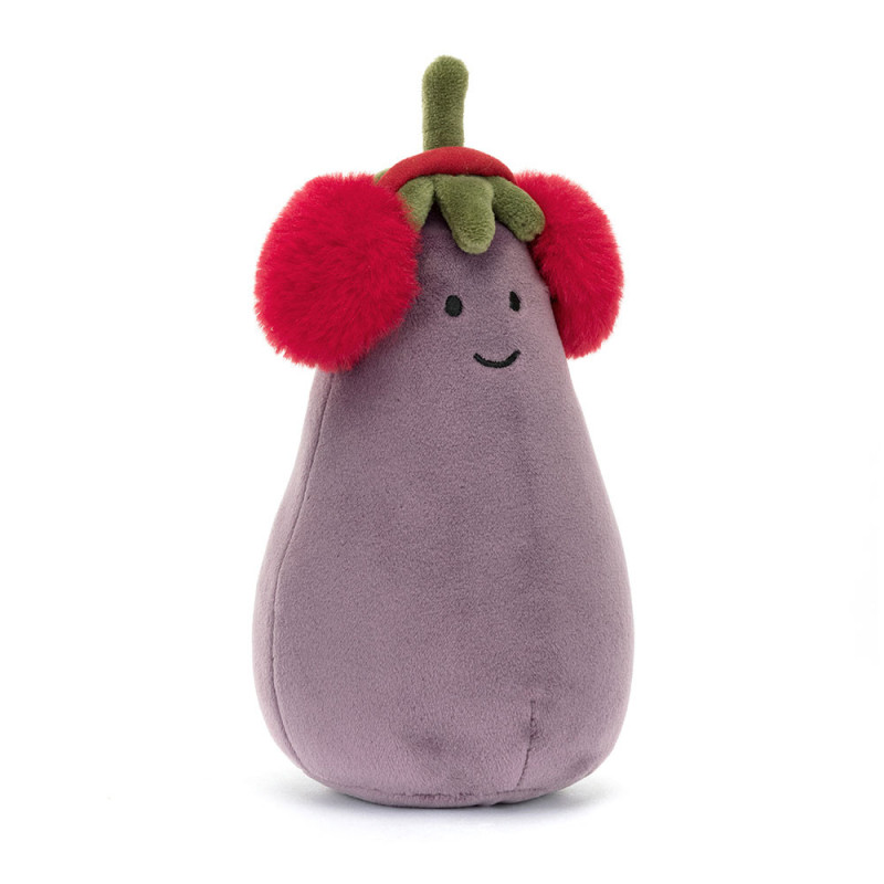 Peluche Aubergine Toastie Vivacious de Noël 16 cm - Jellycat