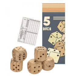 5 Dés géants en bois -...
