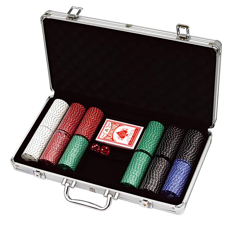 Mallette de poker 300 jetons 11,5 g - Loisirs Nouveaux
