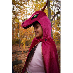 Déguisement Cape de dragon "Starry night" rouge/cuivre 5-6 - Great Pretenders