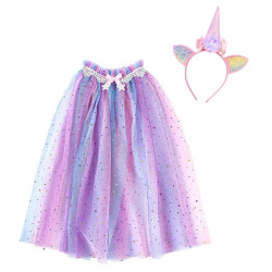 Déguisement Cape de licorne Arc-en-ciel avec Serre-tête 4-6 ans  - Great Prentenders