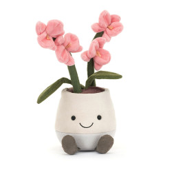 Peluche Orchidée rose 25 cm...