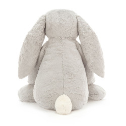 Peluche Bashful Lapin Gris Argent géant 94 cm - Jellycat