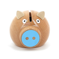 Tirelire cochon bois...