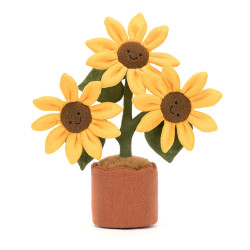 Peluche tournesols en pot...
