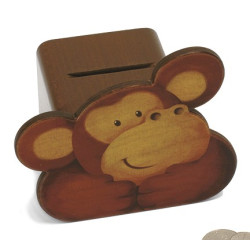 Tirelire en bois visage...