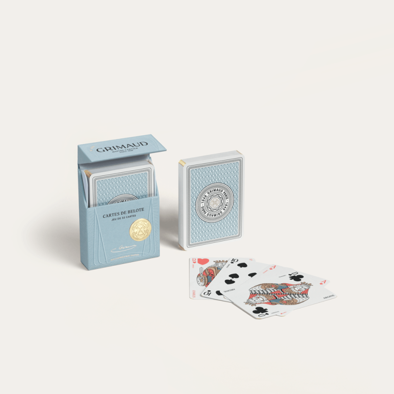 Jeu de 32 cartes N°100 Bleu Dauphin - Grimaud
