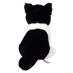 Peluche Chat assis noir & blanc 20 cm - Hermann Teddy