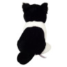 Peluche Chat assis noir & blanc 20 cm - Hermann Teddy