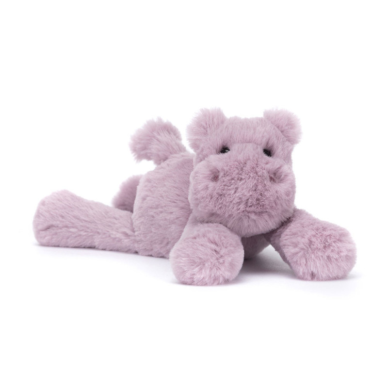 Peluche Petit Hippo smudge allongé 13 cm - Jellycat