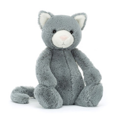 Peluche chaton gris 31 cm -...