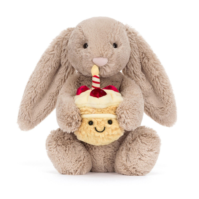 Peluche Lapin avec gâteau d'anniversaire 31 cm - Jellycat
