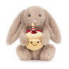 Peluche Lapin avec gâteau d'anniversaire 31 cm - Jellycat