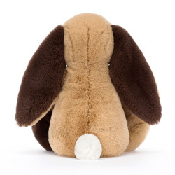 Peluche lapin bashful Patchwork marron 31 cm - Jellycat