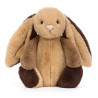 Peluche lapin bashful Patchwork marron 31 cm - Jellycat