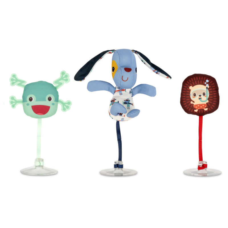 3 personnages de bain ventouses Jules et ses amis - Lilliputiens