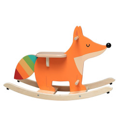 Renard à basule en bois...