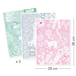 Posters à colorier Colouring Gallery : Sauvages - Djeco