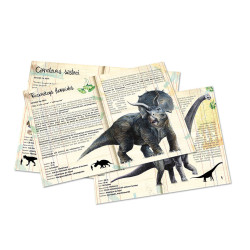 Coffret de 3 puzzles 200 pcs dinosaures avec posters - Vilac