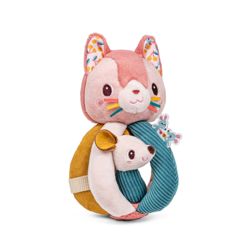 Hochet à poignées Jeanne le chat - Lilliputiens