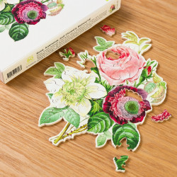 Puzzle 80 pièces Rose, anémone & clématite - Puzzle Michèle Wilson