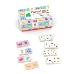 Dominos en bois réversibles Fruits et légumes - Vilac