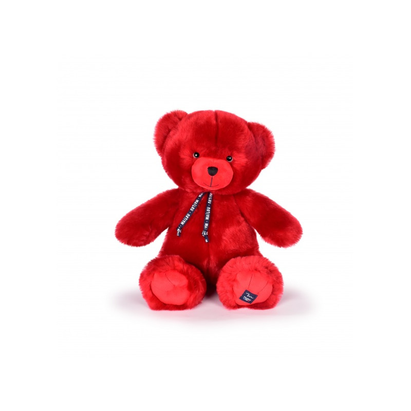 Peluche L'Ours Maïlou rouge 35 cm - Maïlou