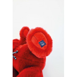 Peluche L'Ours Maïlou rouge 35 cm - Maïlou