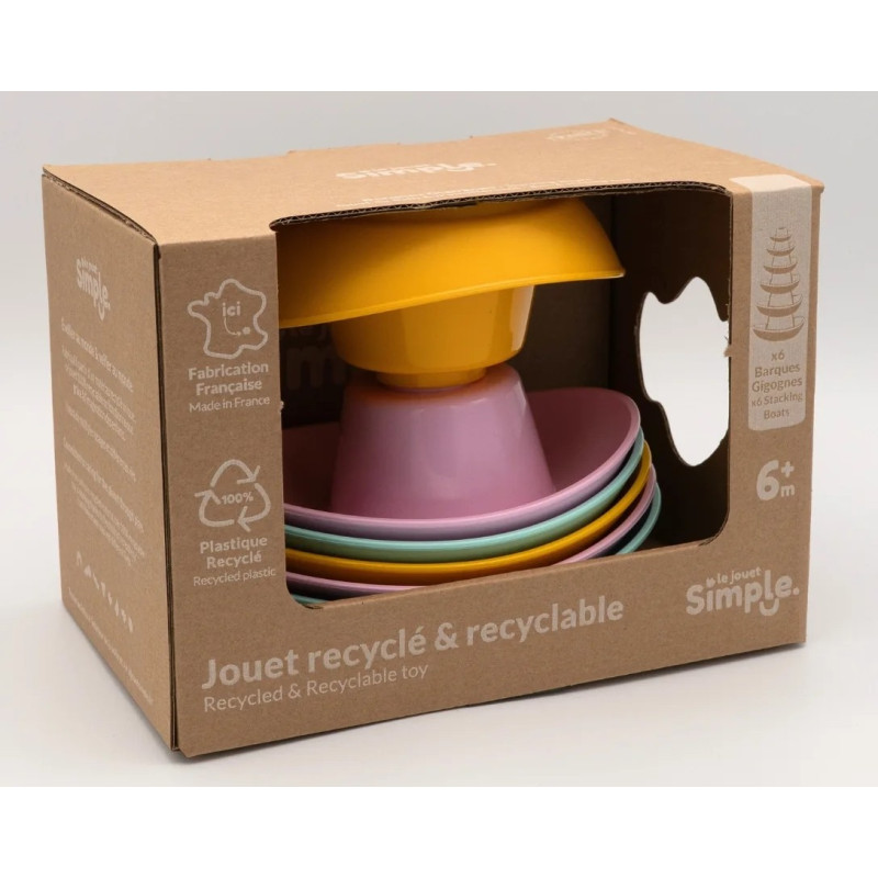 6 Barques gigognes Multicolores - Simple.