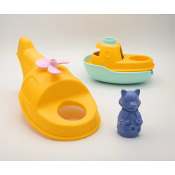 L'hélicoptère/bateau Jaune - Simple.