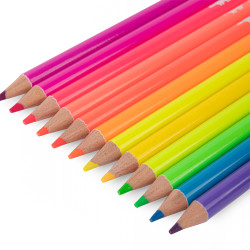 12 crayons de couleur Néon Les Schmouks - Moulin Roty