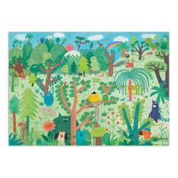 Puzzle 48 pièces la terre merveilleuse - Les Schmouks - Moulin Roty