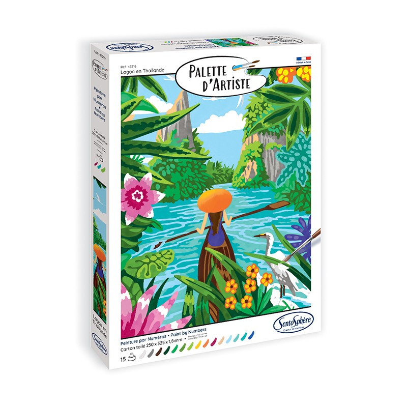 Peinture par numéros Lagon en Thaïlande Palette d'artiste - Sentosphère
