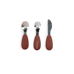 Set de couverts en silicone Après la pluie - Moulin Roty