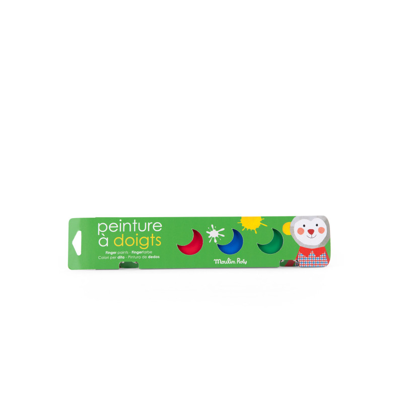 6 petits pots de peinture à doigts Les Popipop - Moulin Roty