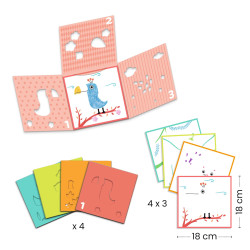 Coloriage : 3 pochoirs pour une image - Djeco