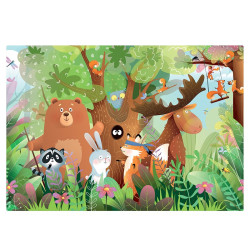 2 Puzzles 24 pièces Animaux Sauvages - Sentosphère
