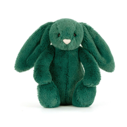 Peluche Lapin Bashful vert sarcelle 18 cm - Jellycat