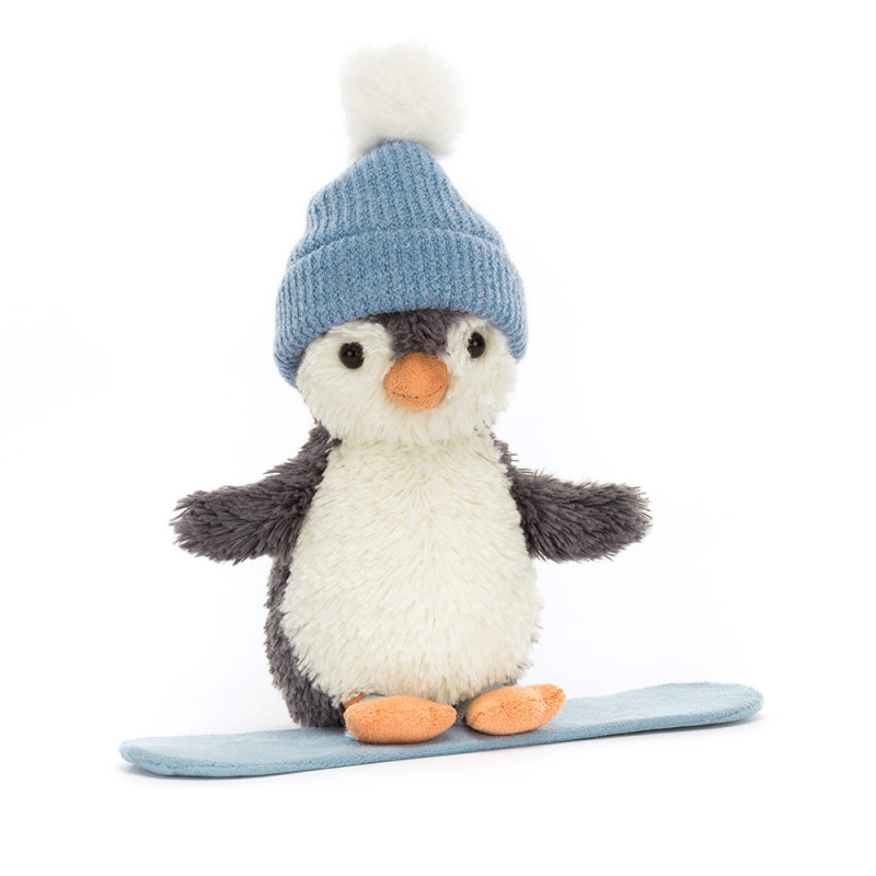 Peluche Peanut le pingouin sur snowboard 12 cm - Jellycat
