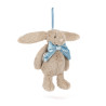 Lapin Bashful beige à suspendre 13 cm - Jellycat