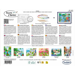 Peinture par numéros, La Ville Bleue, Palette d'artiste - Sentosphère