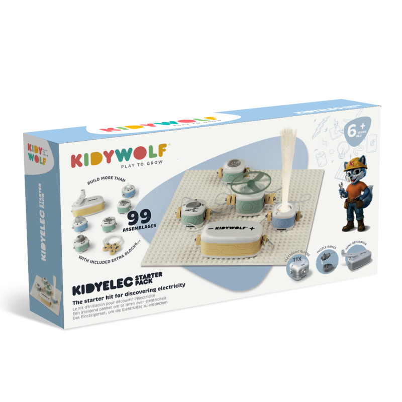 Coffret Kidyelec Starter - Mon premier kit d'électricité 11 pièces - Kidywolf