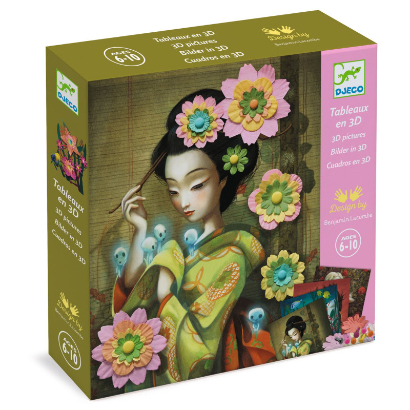 Tableaux en 3D Rock'n'Roses - Djeco