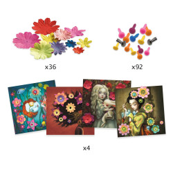 Tableaux en 3D Rock'n'Roses - Djeco