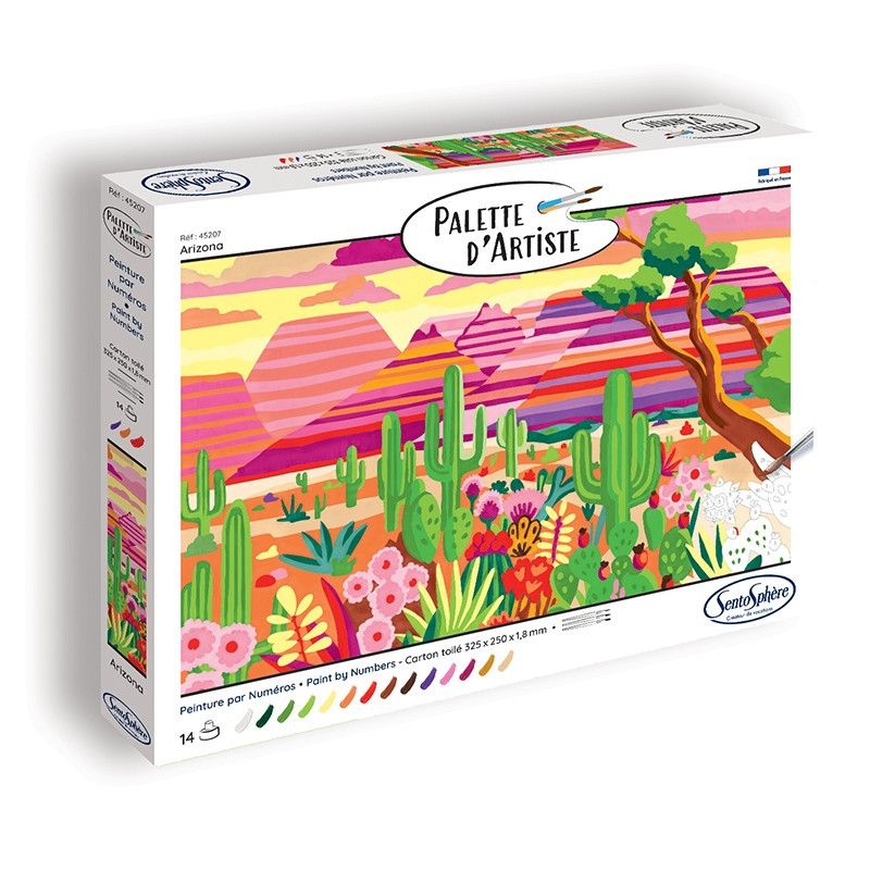 Peinture par numéros - Arizona - Palette d'artiste - Sentosphère